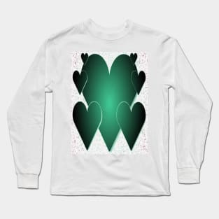 Green Heart-Available As Art Prints-Mugs,Cases,Duvets,T Shirts,Stickers,etc Long Sleeve T-Shirt